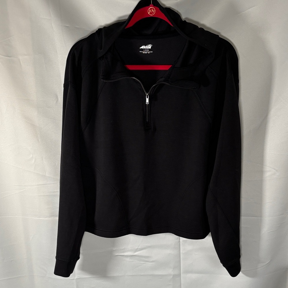 Black Quarter-Zip Pullover